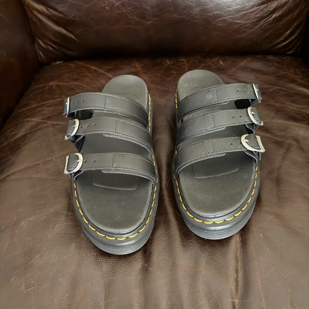 Dr. Martens Black Sandals with Buckle Straps